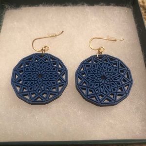 Blue Wood earrings